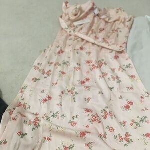 Floral satin dress